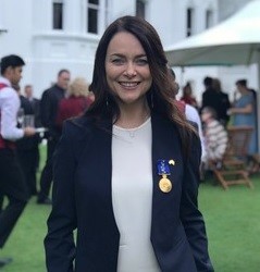 Juliette receiving her Order of Australia Medal