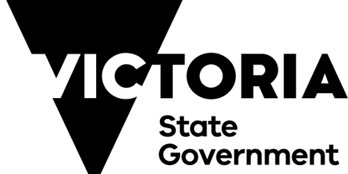 Victorian State Government logo in black