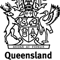 QLD Government logo in black font with white background