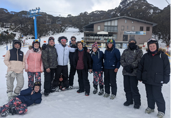 Youths from bushfire affected Corryong on their ski trip